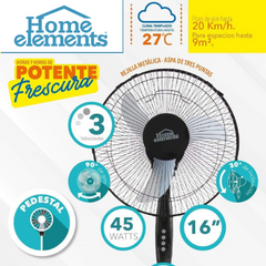 Ventilador Home Elements 3 en 1