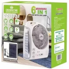 Ventilador Panel solar con Radio MP3 y lampara led